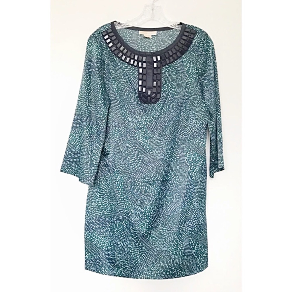 MICHAEL KORS Henley Inspired Mini Dress w/ Gems